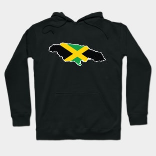 Jamaica National Flag and Map Hoodie